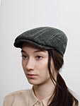 Кепка LIERYS арт. 6210501 DRIVER CAP VIRGIN WOOL HERRINGBONE (оливковый / черный)